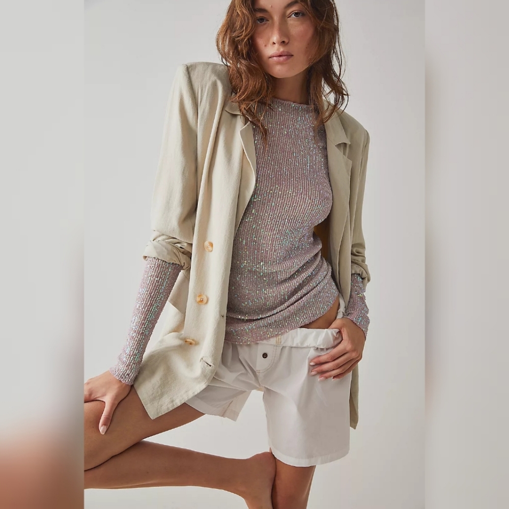 NWT Free People Golden Rush Long Sleeve Top